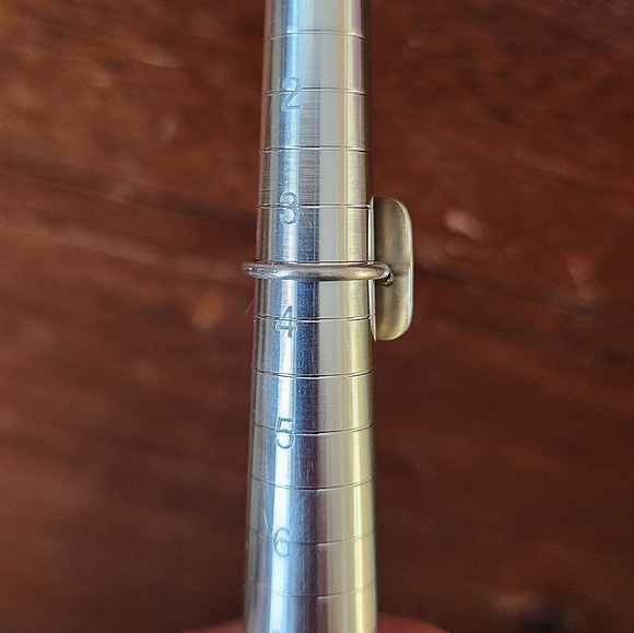 Handmade Art Deco Sterling Silver Pinkie Ring, size 3.5 - Picture 6 of 6